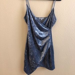 Baby Blue Velvet Bodycon Dress